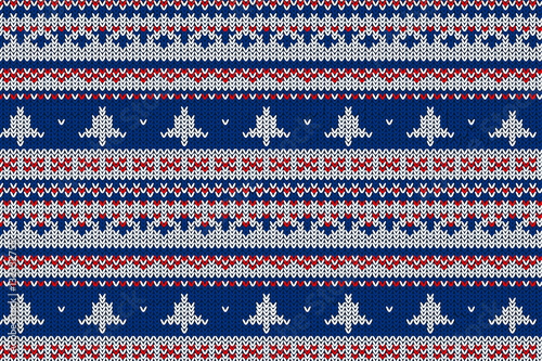Hipster christmas background texture Scandinavian knitted pattern