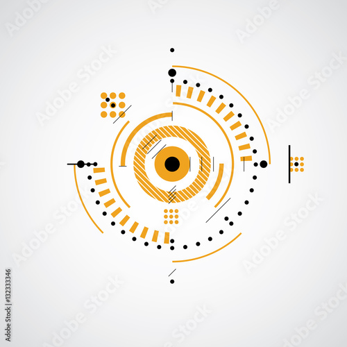 Geometric technology vector...