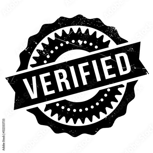 Verified stamp rubber grunge