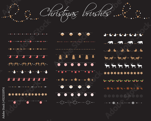 Christmas pattern brushes