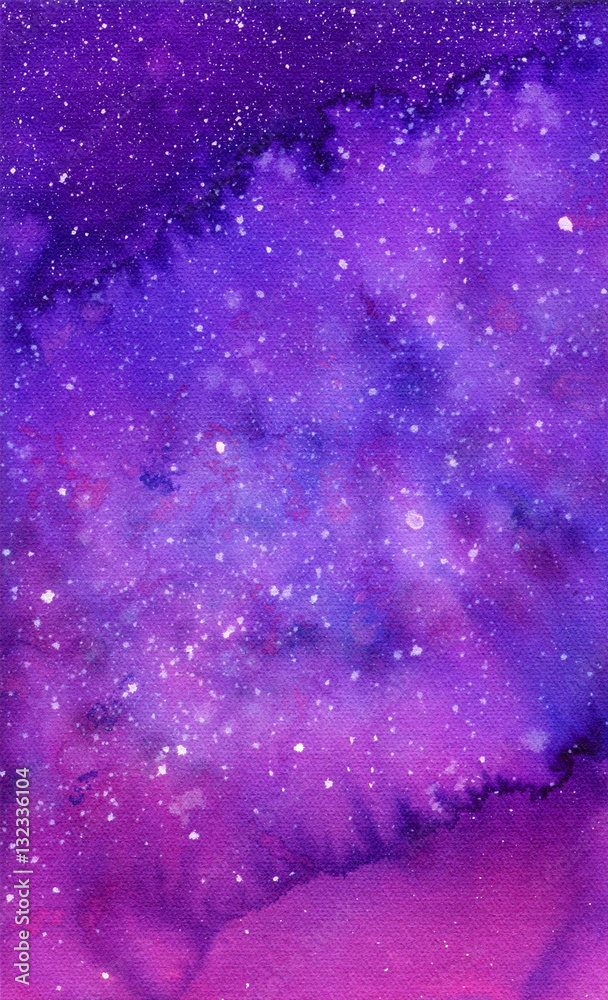 Fototapeta premium Galaxy, watercolor illustration