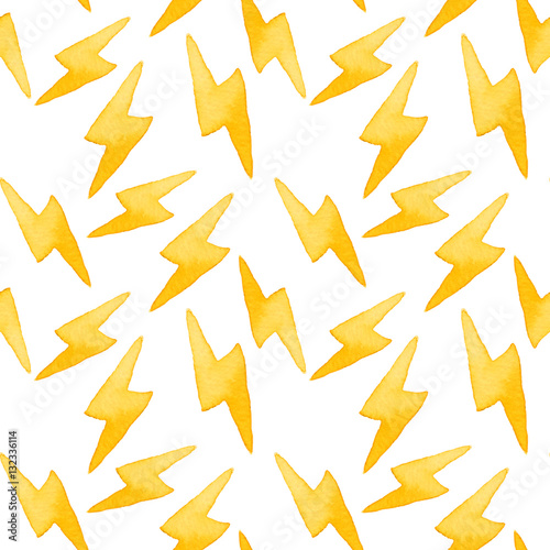 Obraz na płótnie Lightning. Seamless watercolor pattern w salonie