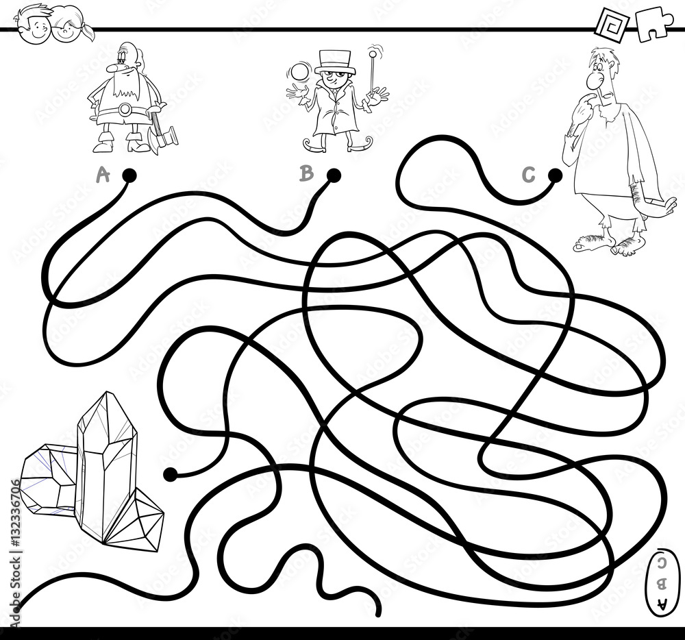 maze game coloring page