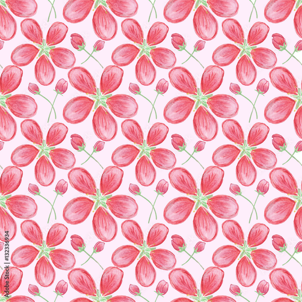 Apple blossom. Seamless watercolor pattern Apple blossom. Seamless watercolor pattern