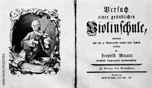 Title page of Leopold Mozart's Violinschule, 1756 