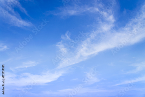Fototapeta Naklejka Na Ścianę i Meble -  Blue sky with closeup white fluffy tiny clouds background and pa
