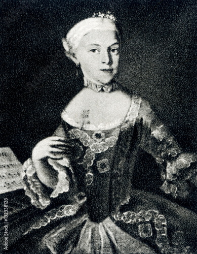 Maria Anna Mozart as a child (1763, by Lorenzoni?)  © Juulijs