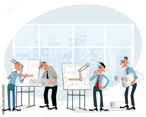 Architects in office