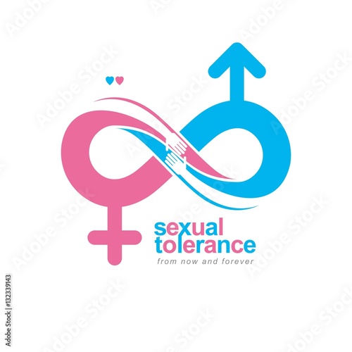 Timeless Loving Couple concept, vector symbol created with infin