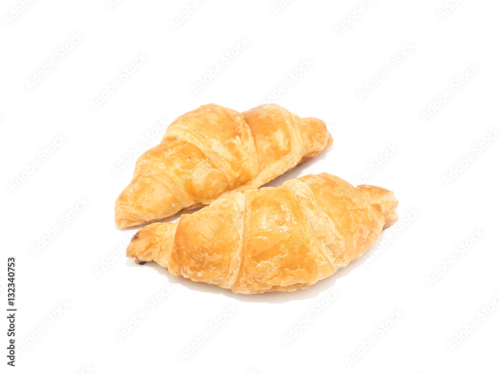 croissants bread isolated on white background