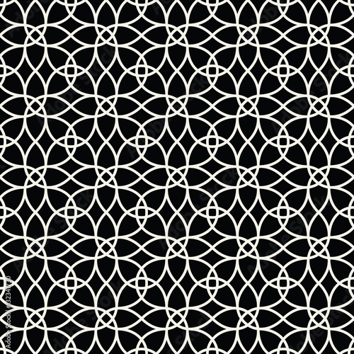 Abstract geometry black and white ornament deco art pattern