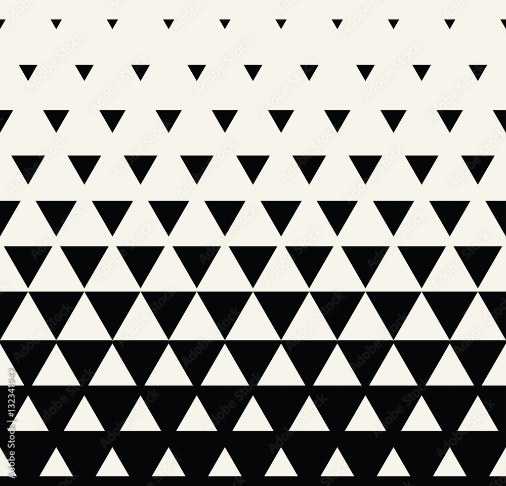 Abstract geometric black and white graphic design print triangle halftone pattern Abstract geometric black and white graphic design print triangle halftone pattern