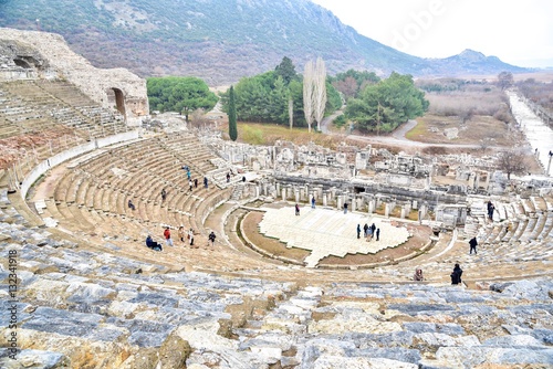 The Great Theatre in the Archaeological Site of Ephesus in Turkey