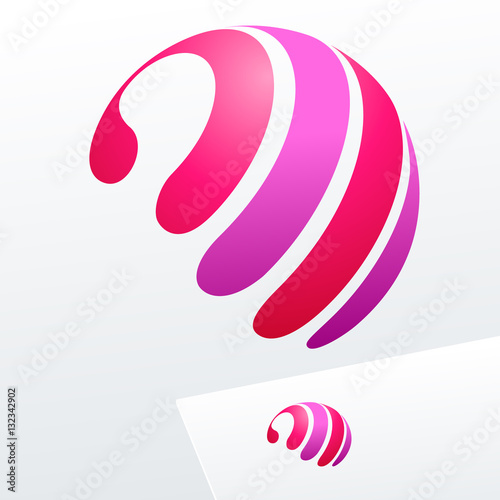 Abstract colorful vector logo. Emblem for Media, Fashion and Cosmetics