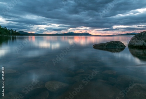 Sunset by the lake