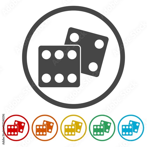 Dice Icon, Vector dices icon 