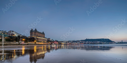 Looking across the beach in Scarborough in Yorkshire England © gb27photo