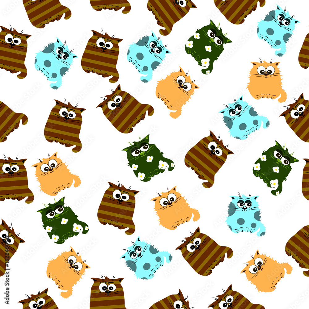 Fototapeta premium illustration of a Cute cat