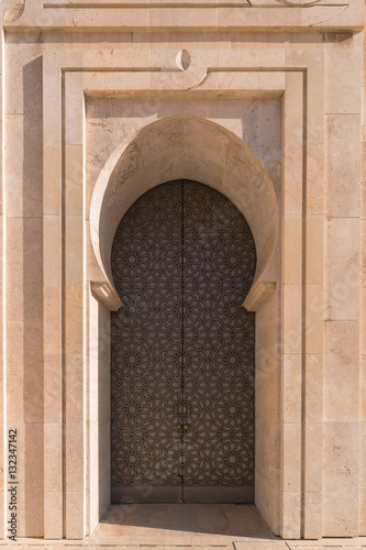 Detail of Hassan II Mosque in Casablanca, Morocco   © praphab144