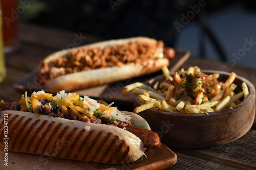 Hotdogs and french fries