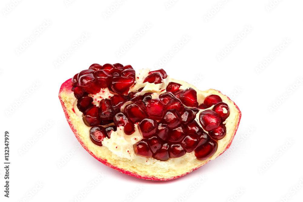 Pomegranate fruit isolated on a white background Pomegranate fruit isolated on a white background