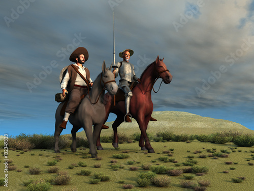 Don Quijote y Sancho Panza photo