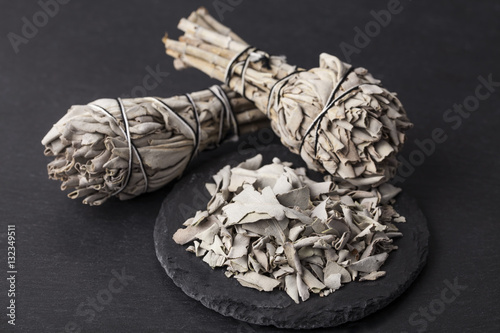 Incense of Salvia Apiana (White sage, sacred sage, bee sage, california sage) photo