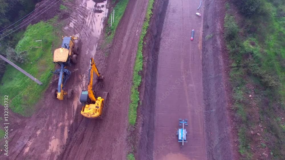 excavadora en construccion