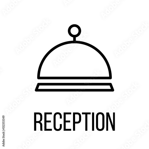 Reception icon or logo in modern line style.