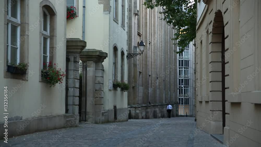 beautiful streets of Luxembourg city in Europe