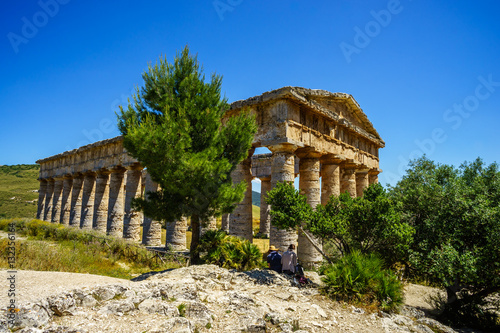 Old greek temple at Segesta, Sicily, Italy