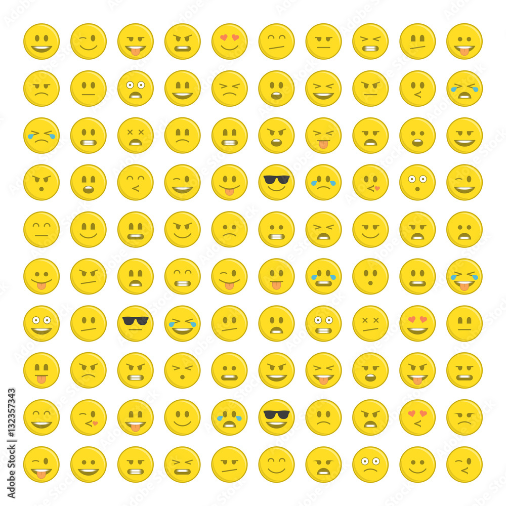 Set of emoticons icon. Set of emoticons icon.