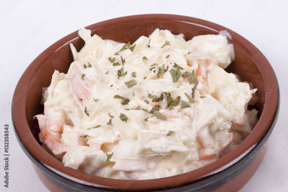 pot of coleslaw pot of coleslaw
