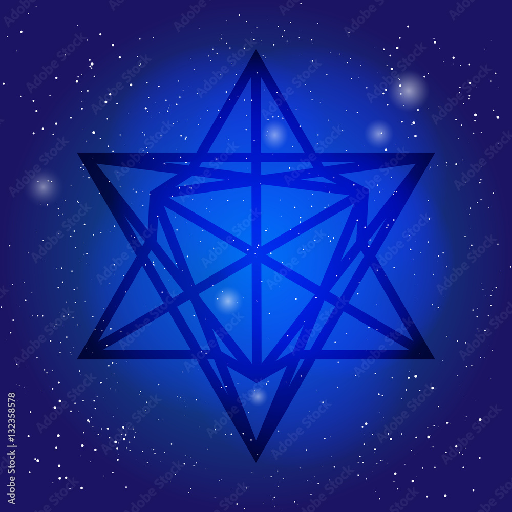 Sacred geometry symbol 3d in space. Alchemy, religion, philosophy, astrology and spirituality themes. Metatrons sign. Occult illustration. Sacred geometry symbol 3d in space. Alchemy, religion, philosophy, astrology and spirituality themes. Metatrons sign. Occult illustration.