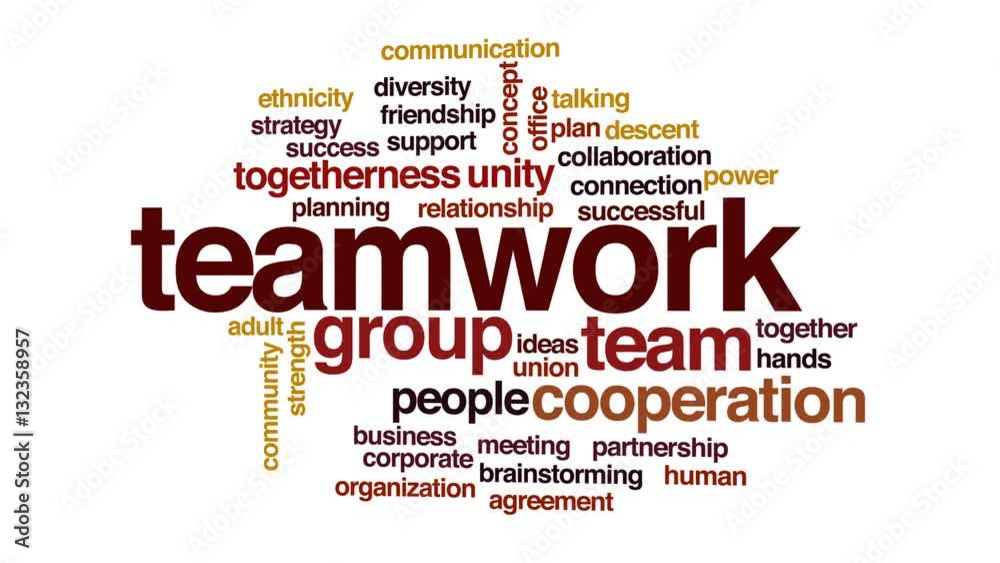 Teamwork animated word cloud. Teamwork animated word cloud.