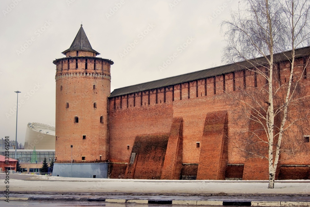 Kremlin in Kolomna, Russia. Color photo.