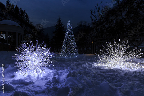 Christmas lighting in the p...