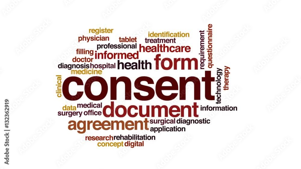 Consent animated word cloud. Consent animated word cloud.