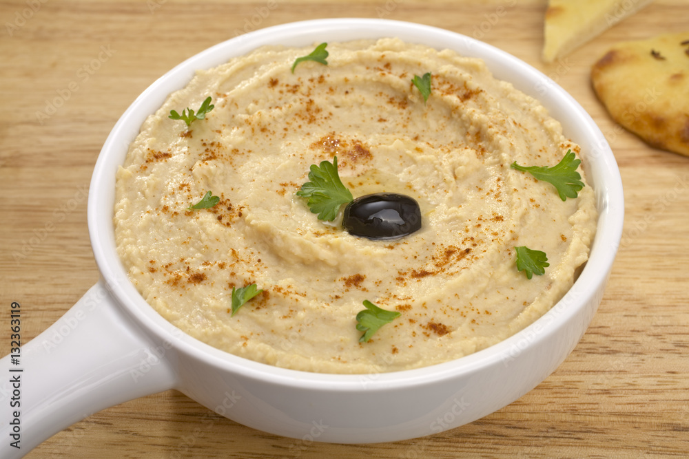 Hummus with Parsley and Olive