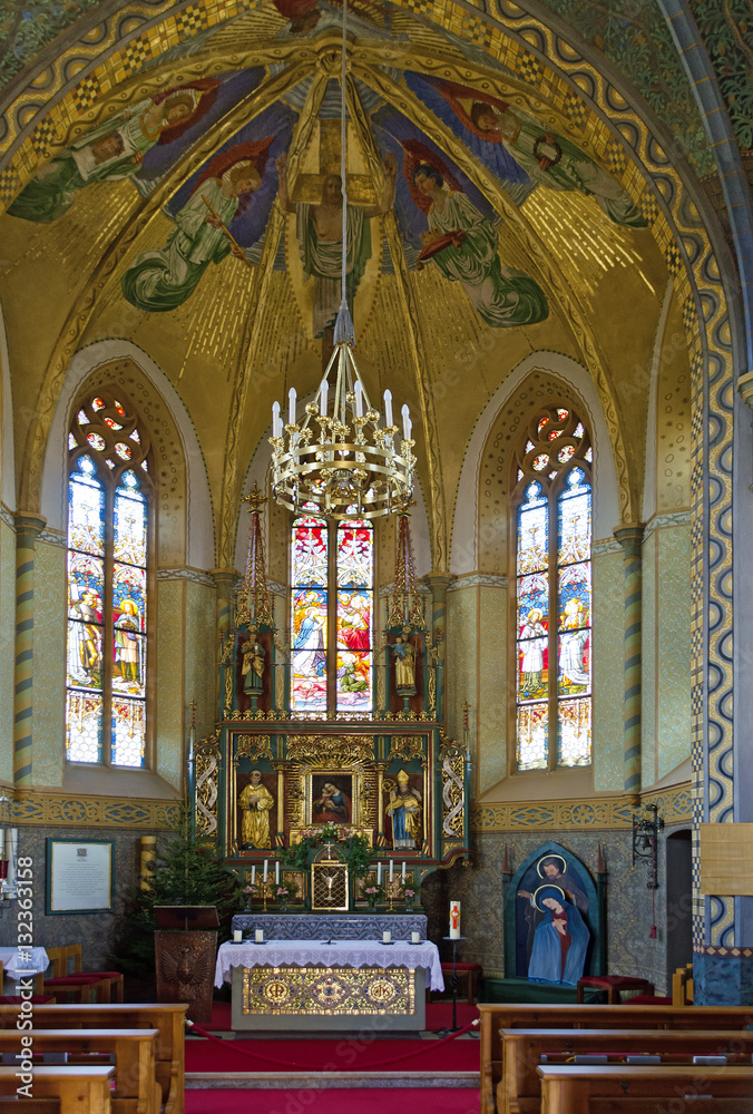 Altar of the pilgrim church  Mary at 