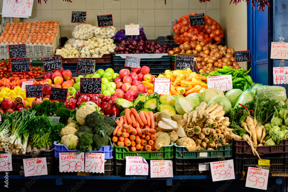 vegetables assortment at market