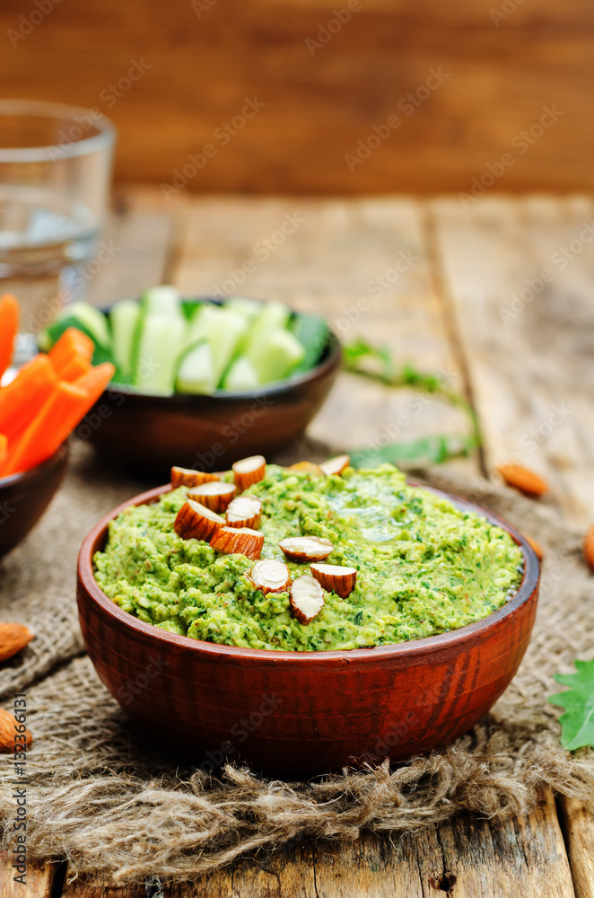 Almond white bean arugula hummus Almond white bean arugula hummus