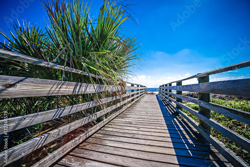 Fototapeta Naklejka Na Ścianę i Meble -  coastal scenes around folly beach south carolina