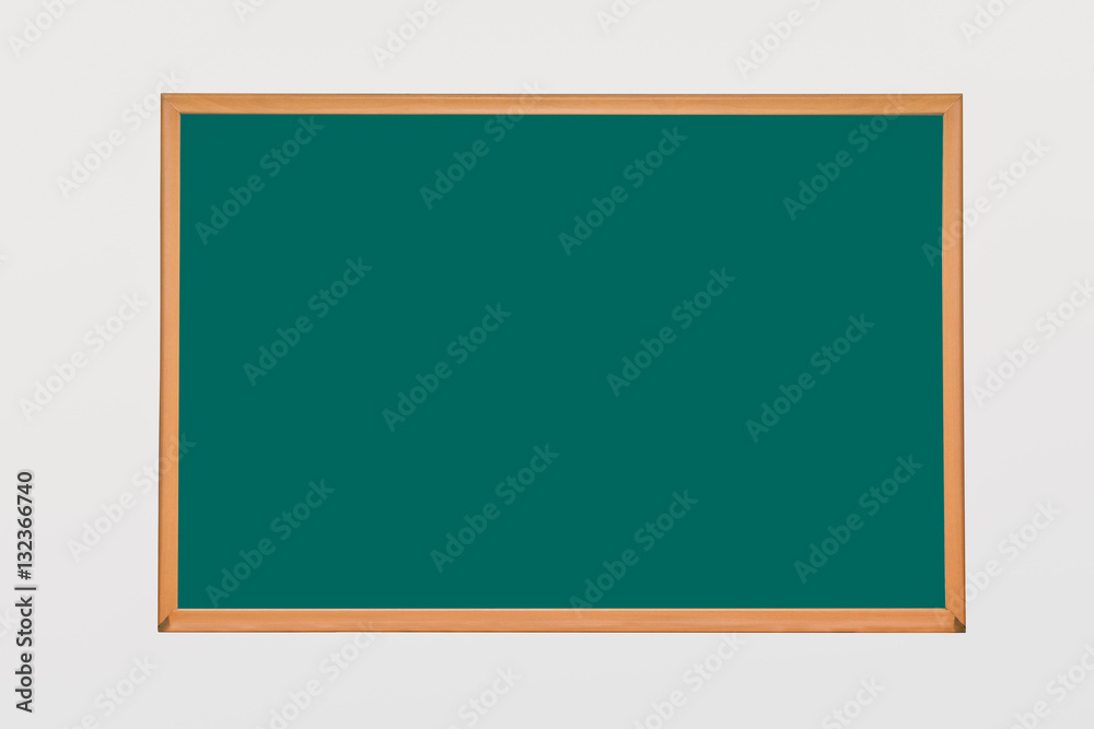 Pizarrón verde en fondo blanco aislado Pizarrón verde en fondo blanco aislado