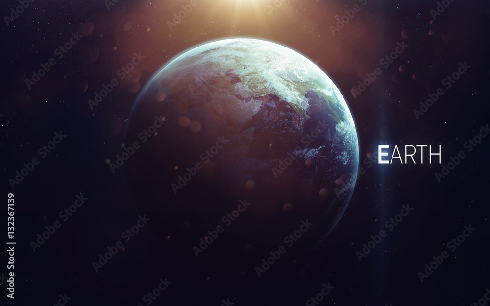 Earth - High resolution beautiful art presents planet of the solar system. This image elements furnished by NASA
