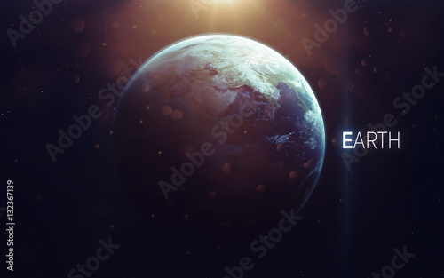 Fototapeta Naklejka Na Ścianę i Meble -  Earth - High resolution beautiful art presents planet of the solar system. This image elements furnished by NASA