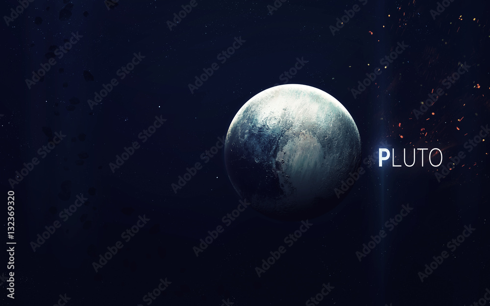 Fototapeta premium Pluto - High resolution beautiful art presents planet of the solar system. This image elements furnished by NASA