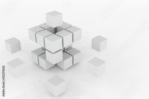 3D rendering of cube abstract background
