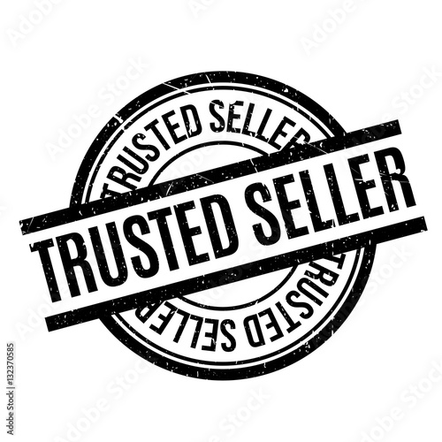 Trusted Seller rubber stamp. Grunge design with dust scratches. Effects can be easily removed for a clean, crisp look. Color is easily changed.