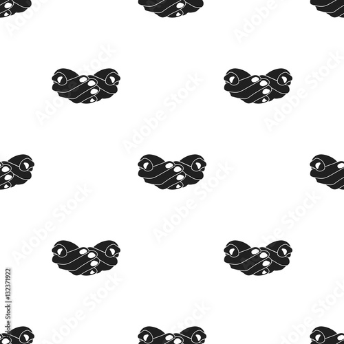 Ask for alms icon in black style isolated on white background. Hand gestures pattern stock vector illustration.